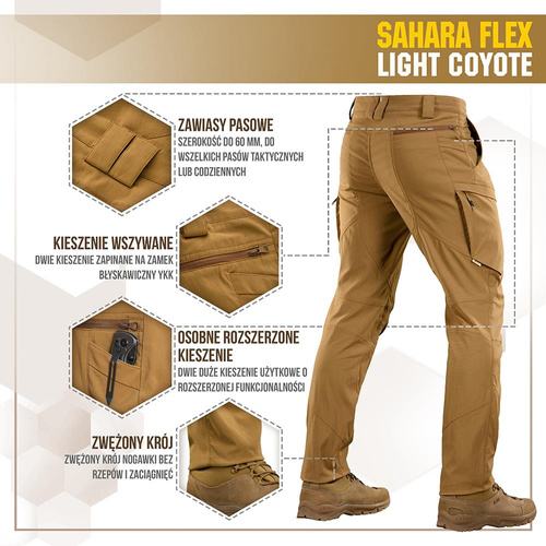 M-Tac - Taktické kalhoty Sahara Flex Lite - Coyote - 20064005