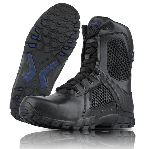 Bates - Taktické boty Shock 8'' s bočním zipem - černé - E07008