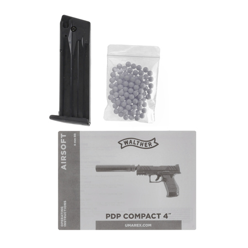 Umarex - Replika pistole ASG Walther PDP Compact 4" - 6 mm - Pružinová - Černá - 2.5110