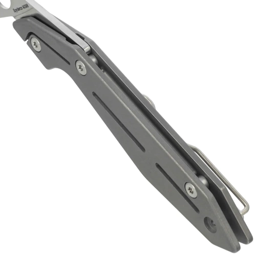 Spyderco - Zavírací nůž Nand Gray Titanium Satin - M398 - šedá - C270TIP