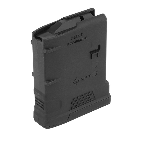 MFT - Polymerový zásobník Extreme Duty pro AR-10A / SR25 / M110 - 7,62x51 mm/.308 - 10 nábojů - černý - 10EXD762x51-BL