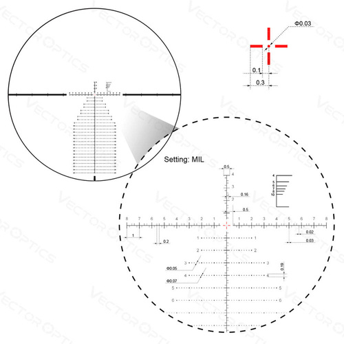Vector Optics - Puškohled Continental 5 - 30 x 56 - 34 mm - První ohnisková rovina - SCFF-41 