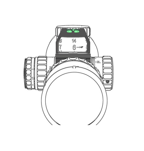 Vector Optics - Vodováha s lupou X-ACCU - 30 mm - černá - SCTR-01