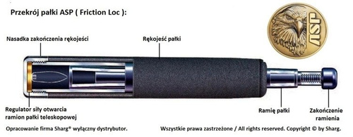 ASP - Teleskopický obušek F16AF Airweight Friction Loc 16'' Foam - 52212
