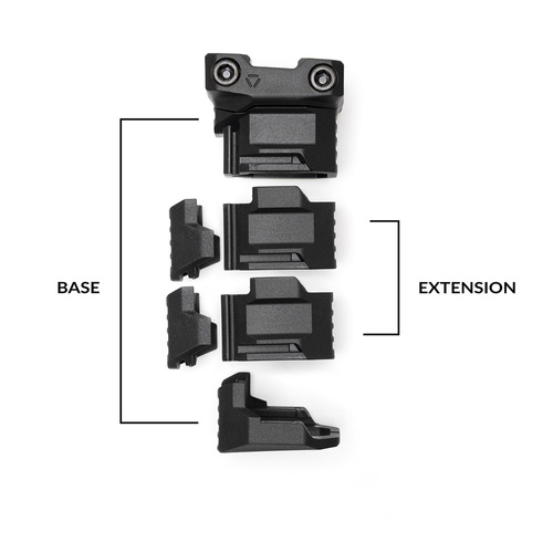 Strike Industries - Strike Stacked Angled Grip CMS - Picatinny - Black - SI-AR-CMS-PSAF-BK