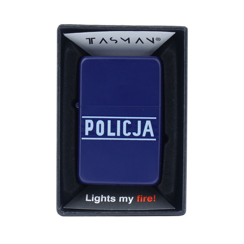 Tasman - Benzínový zapalovač - Policie - modrý matný - Q310218