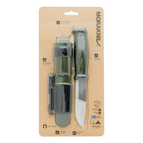 Morakniv - Nůž pro přežití Kansbol se sadou pro přežití - zelený - 13912 