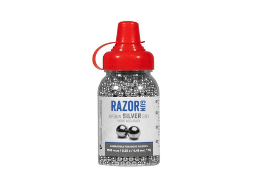 RazorGun - Kuličky do vzduchovky stříbrné - 4,46 mm - 1500 ks - 337-001