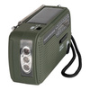 Fosco Industries - Rádio pro přežití se solárním panelem a kličkou - SW1/SW2/FM/AM - Zelená - 464601