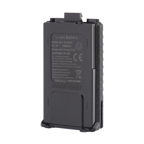 BaoFeng - Vyměnitelná dobíjecí baterie pro UV-5R/UV-8HX - 7,4 V - 1800 mAh - BL-5