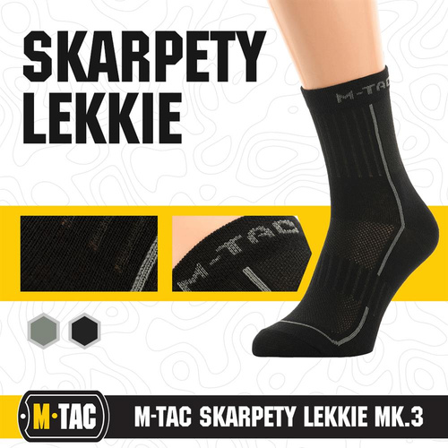 M-Tac - Lehké trekingové ponožky Mk.3 - černé - 30903002