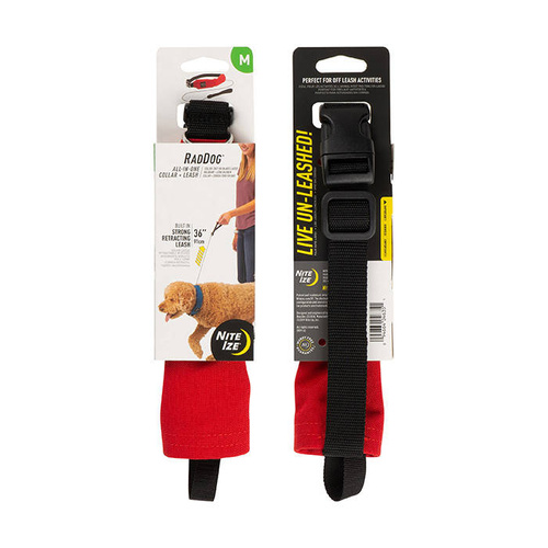 Nite Ize - Obojek s vodítkem RadDog™ All-In-One - M - Červený - RRLM-10-R3