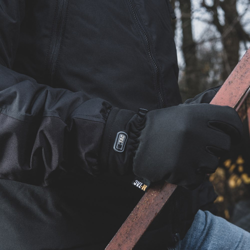 M-Tac - taktické rukavice Soft Shell Thinsulate - černé - 90308002