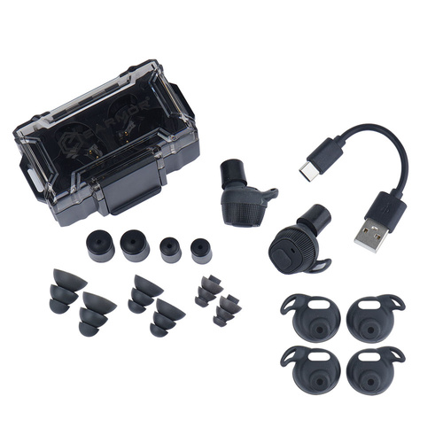 Earmor - Elektronické špunty do uší M20 - černé - M20-BK