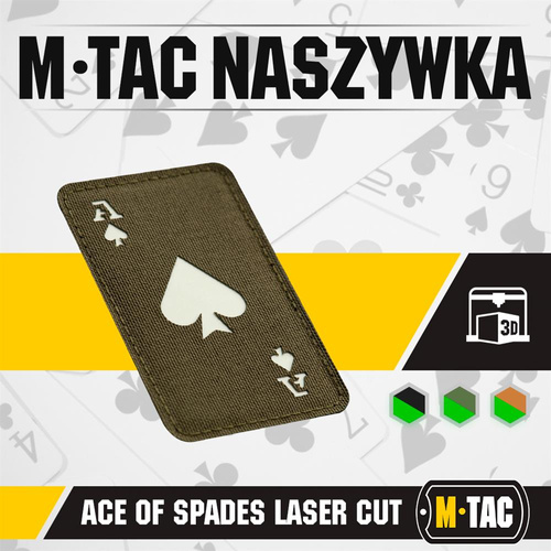 M-Tac - nášivka Pikové eso - Cordura 500D - Ranger Green / Fluorescent - 51109239