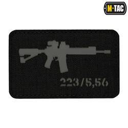 M-Tac - laserem řezaná nášivka AR-15 223/5.56 - černá/šedá - 51111211