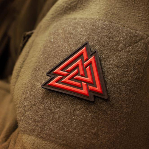M-Tac - 3D PVC náplast Valknut - červená / černá - 51163233