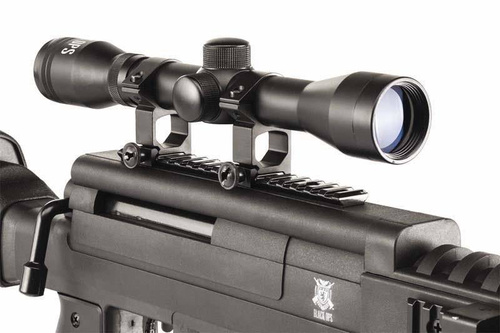 Black Ops - Odstřelovací vzduchová puška s přerušovaným výstřelem, dalekohledem 4x32 a dvojnožkou - 5,5 mm - B1091