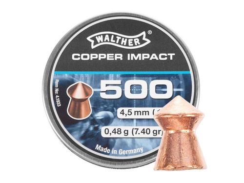 Walther - Airgun pellets Diabolo Walter Copper Impact - 4.5 mm - 500 pcs - 4.1933