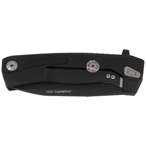 LionSteel - Zavírací nůž s hliníkovou černou / černou čepelí - ROK A BB