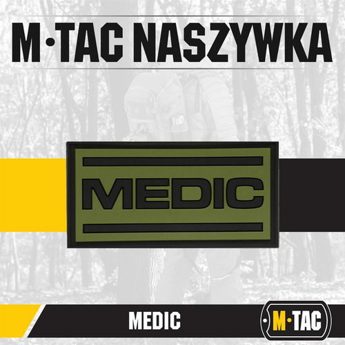 M-Tac - Medic 3D PVC nášivka - černá / olivová - 51125102