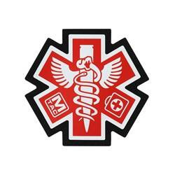 M-Tac - Záchranářská nášivka - polyester - bílá/červená - 51417002