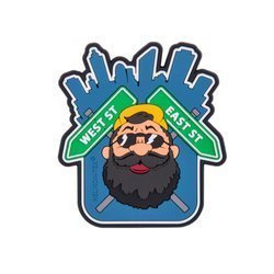 Helikon - PVC nášivka - Beardman URBAN - modrá - OD-BMU-RB-65