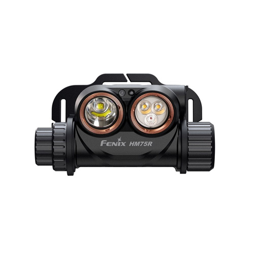 Fenix - LED svítilna / čelovka HM75R - 1600 lumenů - 5000 mAh - USB-C - černá / žlutá - 039-600