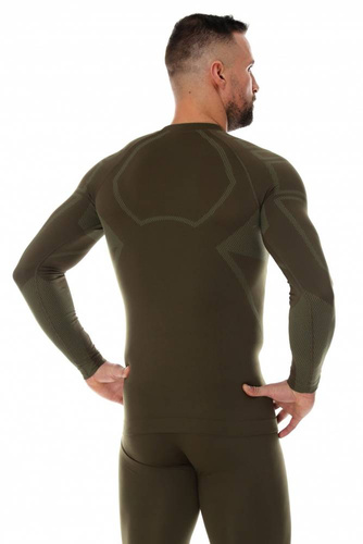 Brubeck - Termo mikina Ranger Protect - dlouhý rukáv - khaki - LS14210.