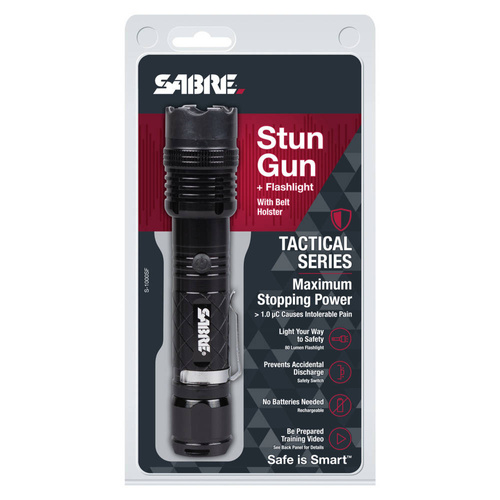 Sabre Red - dobíjecí svítilna s paralyzérem - 1 M V - 80 lm - černá - S-1000SF