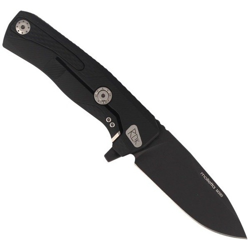 LionSteel - Zavírací nůž s hliníkovou černou / černou čepelí - ROK A BB