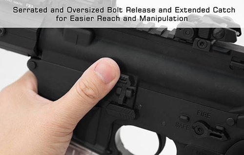 UTG - AR15 Oversized Bolt Catch - černá - TLT-TKSBC
