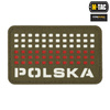 M-Tac - Vlajka a nápis Polsko - Laserem řezané - Pixely - Červená / zelená / bílá - 51007123