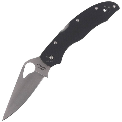 Spyderco - Zavírací nůž Byrd Harrier 2 - EDC - hladké ostří - G-10 - černý - BY01GP2