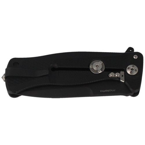LionSteel - Zavírací nůž SR Flipper Aluminum Black / Black Blade - SR11A BB
