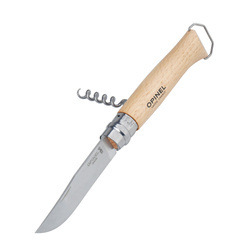 Opinel - Zavírací nůž N°10 s vývrtkou a otvírákem na lahve - Inox