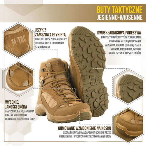 M-Tac - Podzimní-zimní taktická obuv - Coyote - 1JJ143/8TPLV