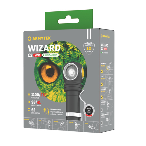 Armytek - Wizard C2 WR Magnet USB dobíjecí svítilna - 1020 lumenů - F06901W
