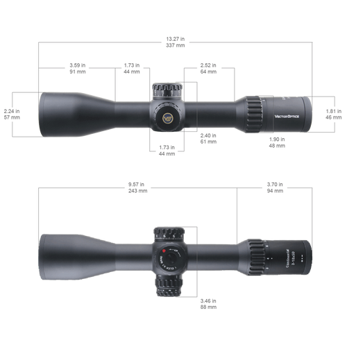 Vector Optics - Puškohled Continental x6 3-18 FFP - 50 mm - černý - SCFF-43
