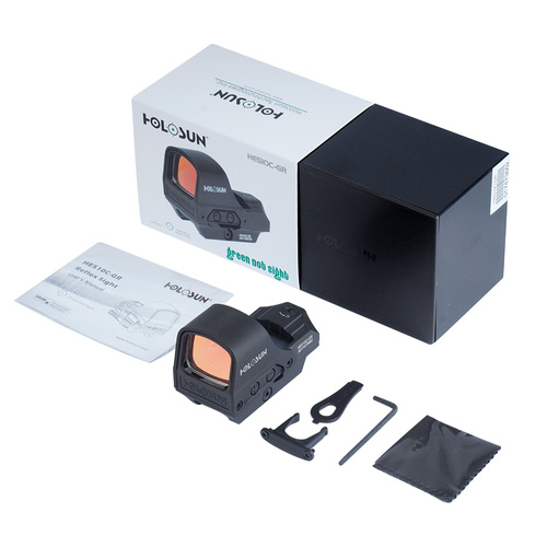 Holosun - Red Dot HE510C-GR Elite Multi Reticle Green Dot - Solární panel - Zelený bod - Černá - HE510C-GR