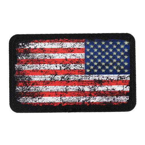 M-Tac - Retro fluorescenční nášivka s vlajkou USA - reverzní - černá - 51295299