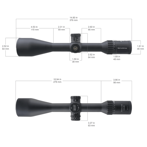 Vector Optics - Puškohled Continental x8 3-24 SFP Zero Stop - 56 mm - černý - SCOL-T50