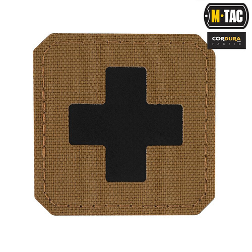 M-Tac - Laserem řezaná nášivka Medic Cross - Cordura 500D - Black / Coyote - 51122502