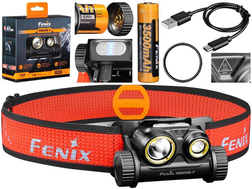 Fenix - HM65R-T LED čelovka s dobíjecí baterií 3500 mAh - 1500 lumenů - 039-468