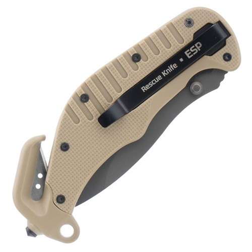 ESP - Záchranářský nůž - hladká čepel - Khaki - RKK-01