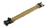 101 Inc. - Paracord náramek pro přežití s kompasem, teploměrem, píšťalkou a podpalovačem - 9" - Coyote - JYFPB02