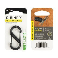 Nite Ize - S-Biner #2 Plastic Black Gate - černá - SBP2-03-01BG
