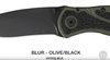 Kershaw - Taktický nůž Blur 1670OLBLK - 14C28N - Black - 1670OLBLK