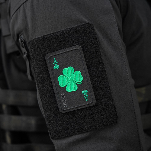 M-Tac - nášivka Lucky Card - Cordura 500D - Clover - černá - 51391002