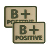 Helikon - PVC nášivka - Krevní skupina - B+ POS - Khaki - 2 ks